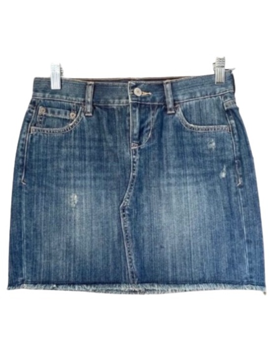 Old Navy Dresses & Skirts - Old Navy Distressed High Waist Mini Denim Jean Skirt Size 0